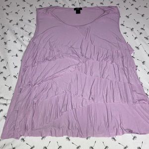 LeeBe 5X Sleeveless Ruffle Top